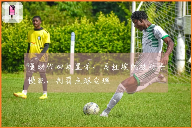 慢动作回放显示，马杜埃凯被对手侵犯，判罚点球合理